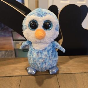 Ty Beanie Boo Blue and White Plush Penguin